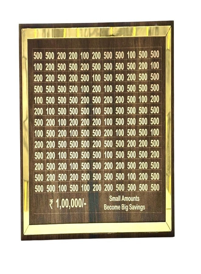 Midastra Wooden Modern Money Saving Box | Cash Saver Money Box with Counting Target | ?1,00,000 Savings Challenge Piggy Bank | Coin & Cash Bank for Boys, Girls and Adult | Durable & Eco-Friendly - Image 1